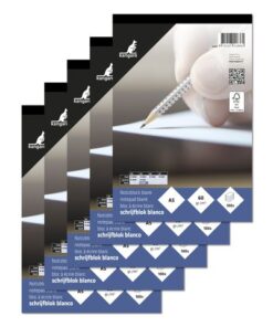Kangaro KTC Schrijfblok Kangaro A5 blanco 60 grams 100 vel krimp a 5    stuks