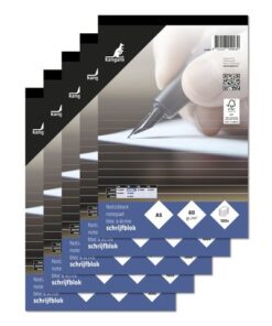 Kangaro KTC Schrijfblok Kangaro A5 lijn 60 grams 100 blad krimp a 5     stuks