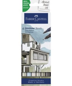 Sketchmarker Faber-Castell Goldfaber etui 6 stuks           Architecture op alcoholbasis