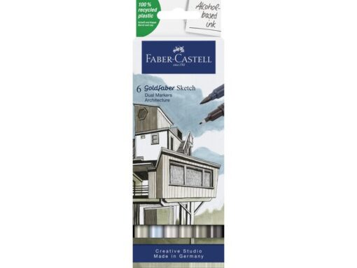 Sketchmarker Faber-Castell Goldfaber etui 6 stuks           Architecture op alcoholbasis