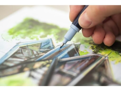 Sketchmarker Faber-Castell Goldfaber etui 6 stuks           Architecture op alcoholbasis