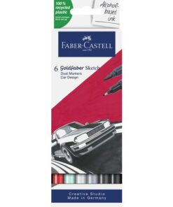 Sketchmarker Faber-Castell Goldfaber etui 6 stuks Car       design op alcoholbasis