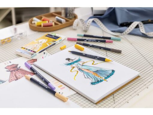 Sketchmarker Faber-Castell Goldfaber etui 6 stuks Fashion   set op alcoholbasis