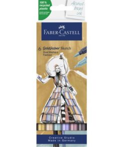 Sketchmarker Faber-Castell Goldfaber etui 6 stuks Fashion   set op alcoholbasis