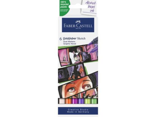 Sketchmarker Faber-Castell Goldfaber etui 6 stuks Graphic   novel op alcoholbasis
