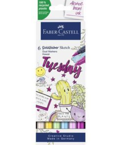 Sketchmarker Faber-Castell Goldfaber etui 6 stuks Kawaii op alcoholbasis