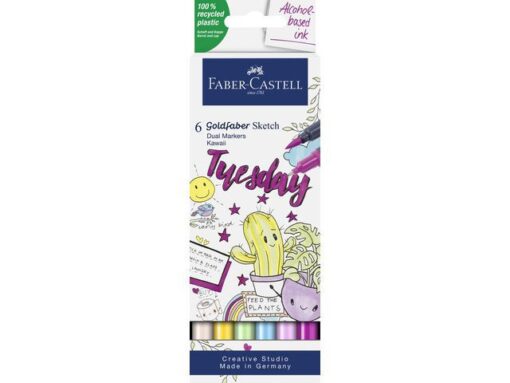 Sketchmarker Faber-Castell Goldfaber etui 6 stuks Kawaii op alcoholbasis