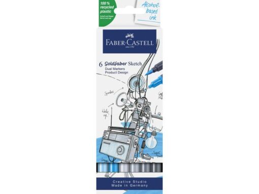 Sketchmarker Faber-Castell Goldfaber etui 6 stuks Product   design op alcoholbasis