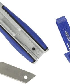 5 cm. Kleur aluminium houder blauw/zilver. Geleverd op blisterkaart.