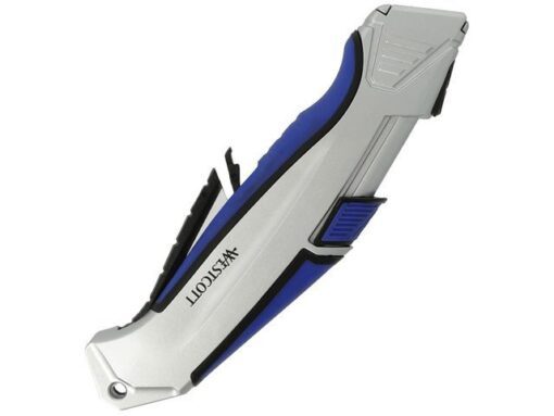 Snijmes Westcott 19mm Safety keramisch mes blauw/zilver