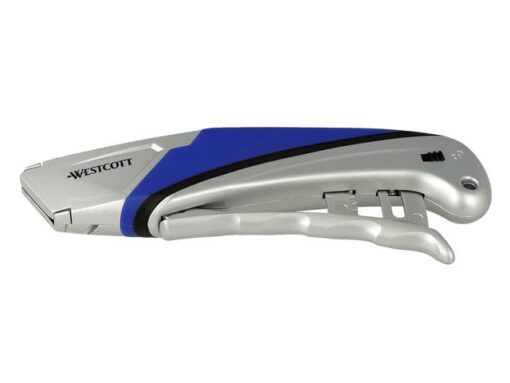 Snijmes Westcott Safety 18mm met tanggreep en blad vol      autom  intrekbaar