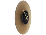 Stille wandklok - 40cm - Mat bruin - Glas - NeXtime "Float"