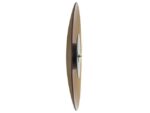 Stille wandklok - 40cm - Mat bruin - Glas - NeXtime "Float"
