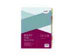 Tabblad Multo A4 23r blanco gerecycled karton 160 grams 10  delig assorti kleuren