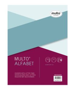 Tabblad Multo A4 23r letters A-Z PP 120 micron 20 delig     grijs