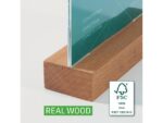 Tafelstandaard Sigel A4 eiken voet glashelder acryl 1.5mm