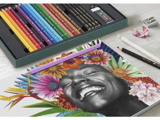 Tekenset Faber-Castell Polychromos en Pitt Grafiet Mat      50-delig