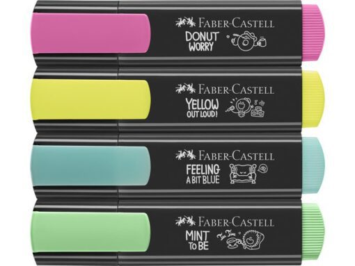 Tekstmarkers Faber-Castell 46 Graffiti 4 stuks in karton    etui