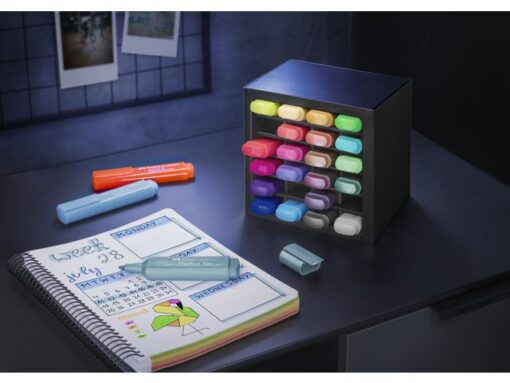 Tekstmarkers Faber-Castell Deskset 24 kleuren, 7 neon, 9    pastel en 8 metallic kleuren