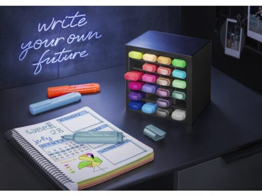 Tekstmarkers Faber-Castell Deskset 24 kleuren, 7 neon, 9    pastel en 8 metallic kleuren