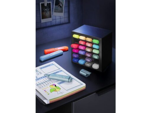 Tekstmarkers Faber-Castell Deskset 24 kleuren, 7 neon, 9    pastel en 8 metallic kleuren