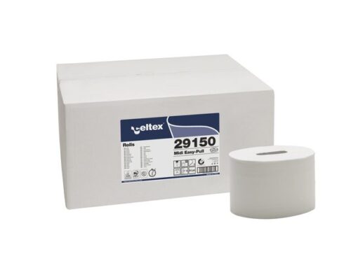 Toiletpapier Celtex MM Prime Midi 2-laags wit 576 vel doos  12 rol