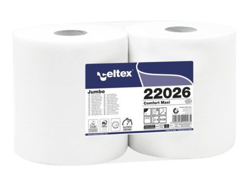 Toiletpapier Celtex Maxi Jumbo 2-laags wit 260 meter krimp  a 6 rol