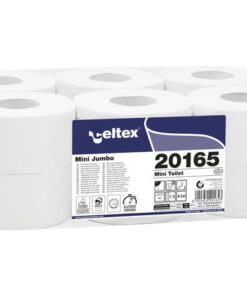 Toiletpapier Celtex Mini Jumbo 2-laags wit 160 meter krimp  a 12 rol