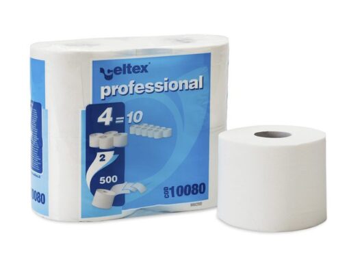 Toiletpapier Celtex Professional Blue 2-laags wit 500 vel   40 rol (10x4)