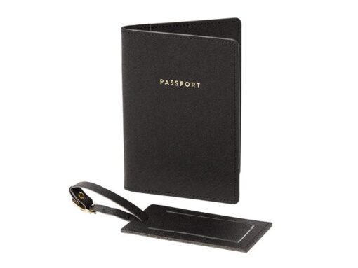 Travel giftset Èccolo Black Crown paspoortmap en bagage     label