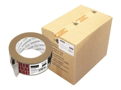 Verpakkingstape ECO Raadhuis 50mm x 50m papier breekbaar    doos a 36 rol