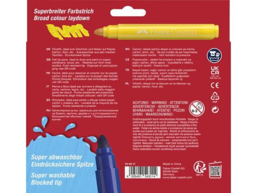 Viltstift Faber-Castell Jumbo 12 stuks super wasbaar karton etui