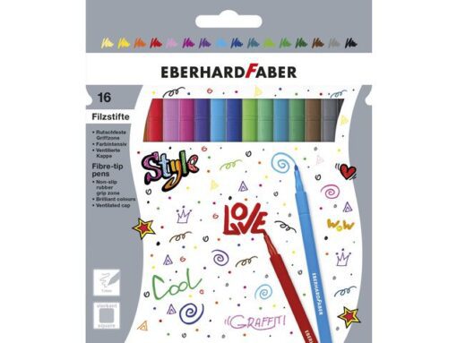 Viltstiften Eberhard Faber kartonetui 16 stuks