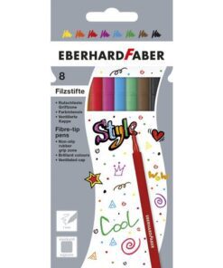 Viltstiften Eberhard Faber kartonetui 8 stuks