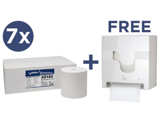 Voordeelbundel Celtex handdoekpapier met gratis Megamini    E-Control dispenser