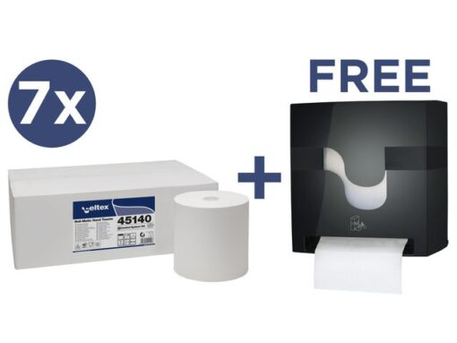 Voordeelbundel Celtex handdoekpapier met gratis Megamini    E-Control dispenser