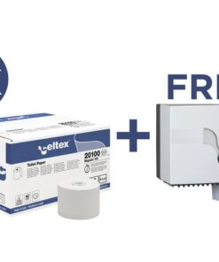 Voordeelbundel Celtex toiletpapier met gratis Megamini Bis  dispenser