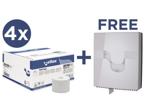 Voordeelbundel Celtex toiletpapier met gratis Megamini      Revolver dispenser