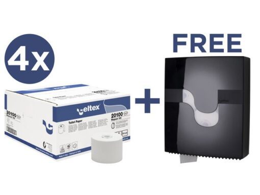 Voordeelbundel Celtex toiletpapier met gratis Megamini      Revolver dispenser