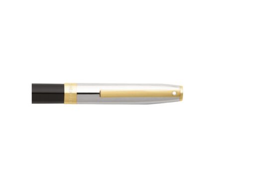 Vulpen SHEAFFER Sagaris E9475 F Glossy black chrome cap     gold trims