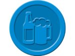 Waardemunten Sigel kunststof 100 stuks 25mm bier blauw