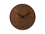 Wandklok NeXtime dia. 35 cm, hout, bruin, 'Wood Wood Medium'