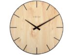 Wandklok Nextime Edge-Wood-Dome dia 35cm kunststof licht    bruin