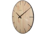 Wandklok Nextime Edge-Wood-Dome dia 35cm kunststof licht    bruin