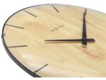 Wandklok Nextime Edge-Wood-Dome dia 35cm kunststof licht    bruin