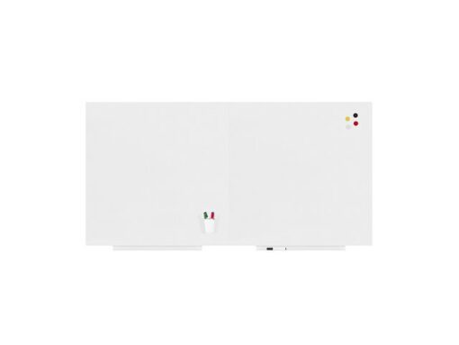 Whiteboard Rocada Skin Pro-Duo 2x module 100x100 cm PE      gecoat wit