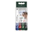 Whiteboardmarkers Faber-Castell set 4 stuks                 zwart,groen,rood,blauw