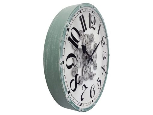 Witte Gear Klok - Grote Wandklok - 50cm - Bewegende         tandwielen - "Henry" - NeXtime