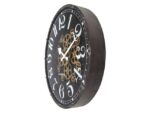 Zwarte Klok - Grote Wandklok - 50cm - Bewegende tandwielen  - "Henry" - NeXtime