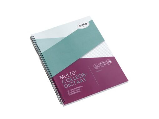 Collegeblok Multo A4 23r ruit 5mm 80 grams 80 vel